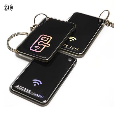 کارت کنترل دسترسی چاپی سفارشی NFC 13.56Mhz RFID Epoxy Tag NFC Keychain MIFARE Classic EV1 1K