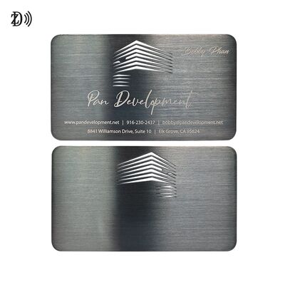 طراحی سفارشی NFC کارت کسب و کار فلزی NTAG216 888 بایت 13.56MHz RFID کارت بازدید فلزی فولاد ضد زنگ