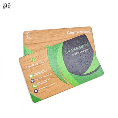 فروش مستقیم کارخانه لوگو سفارشی حک شده چوبی کارت تجاری RFID NFC ISO14443A 13.56MHz چوب خالی NFC کارت شناسه هتل